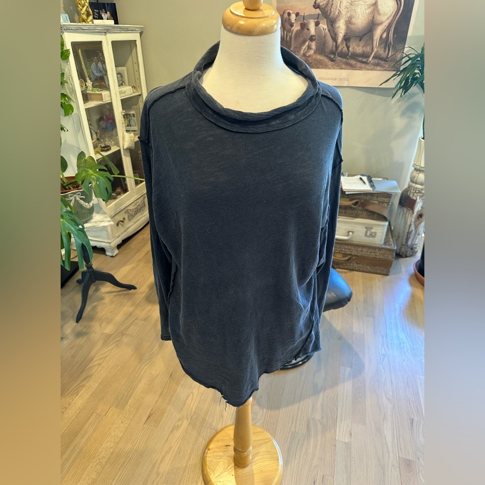We The Free Charcoal Knit Top